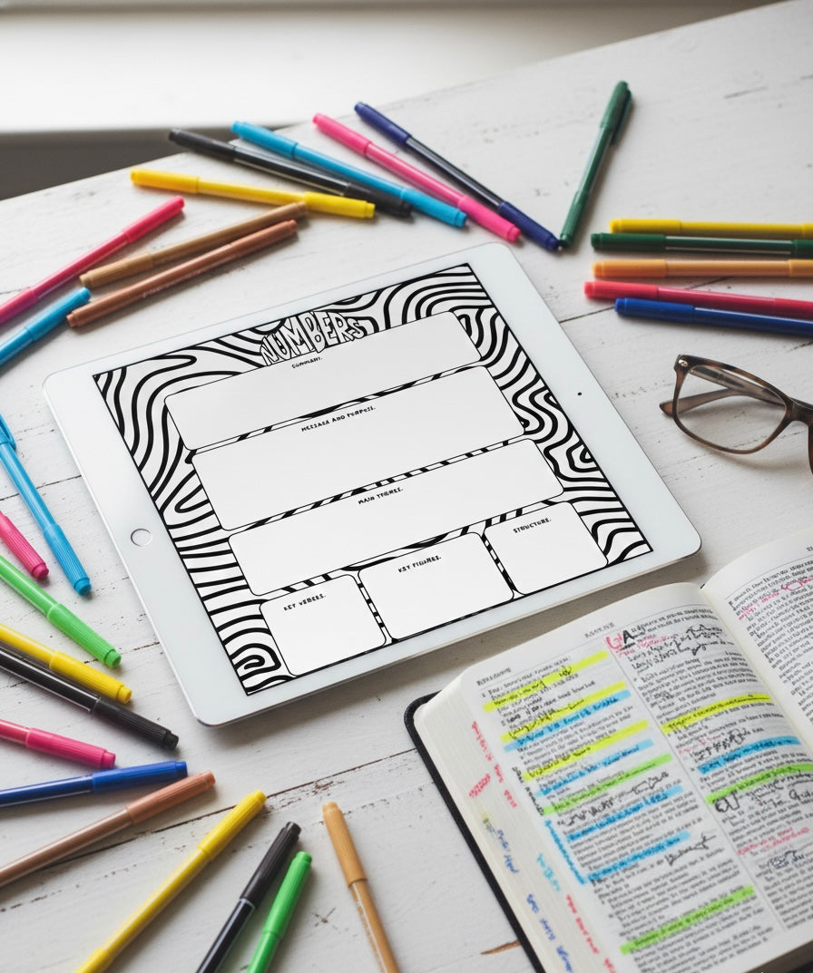 Bible Babe Master ADHD Friendly Bible Study Guide/Coloring Book